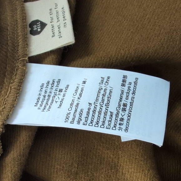 Madewell Flannel Lucie Vneck Smocked Dress In Olive Size Medium - Picture 9 of 9